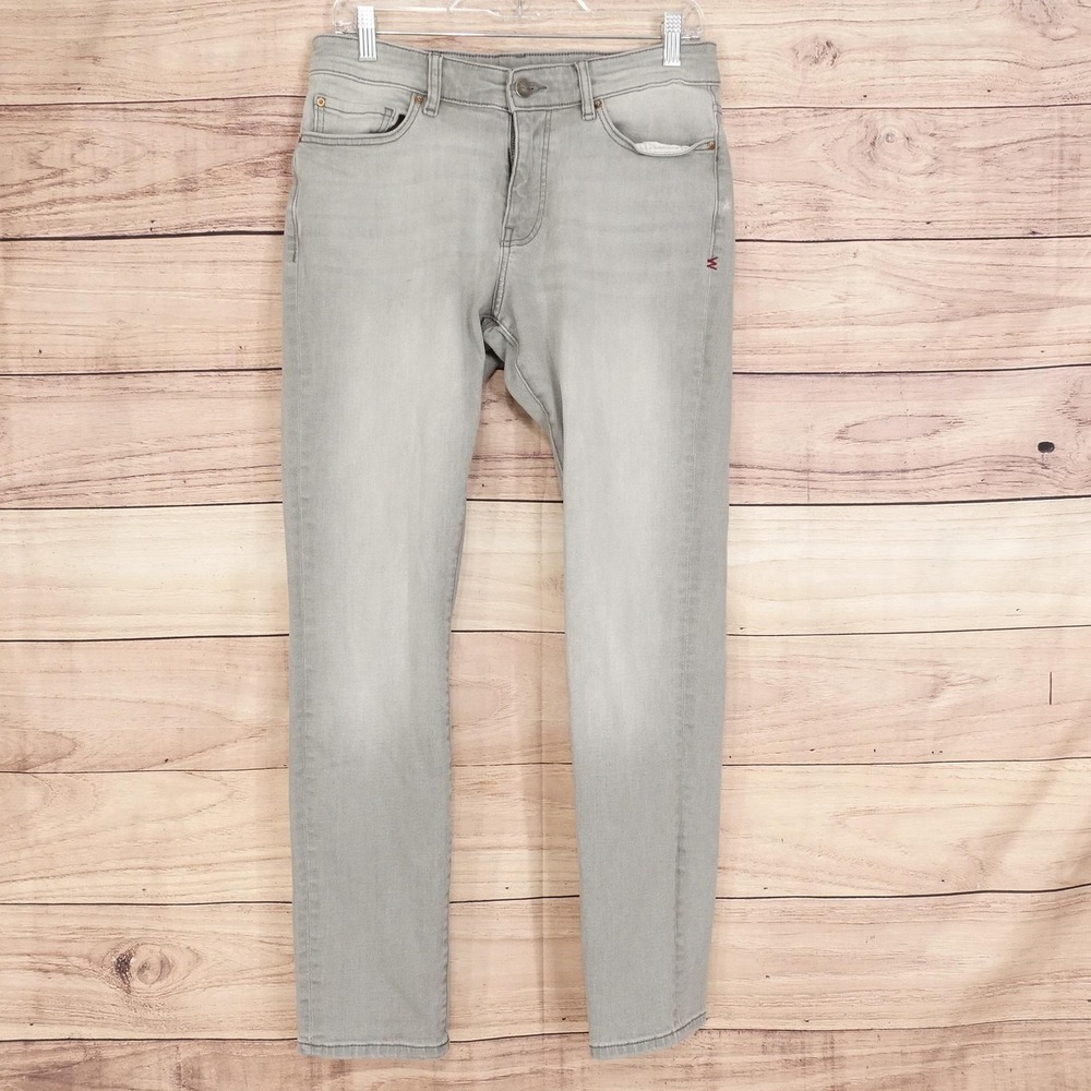 Warp + Weft HND Tokyo Skinny Jeans Mens 30x30 Gray Smoke Slim Stretch Denim